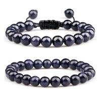 fashion jewelry handmade adjustable beads bracelets 8mm natural stone braided string bangle bracelets for women men friend gifts