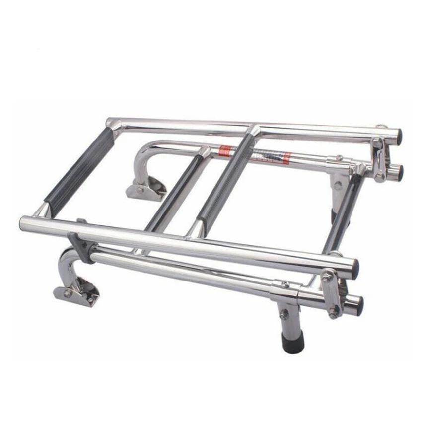 

Marine Boat Stainless Steel Telescopic Folding Ladder 4 Step Boat Ladder Boarding Ladder For Marine Deck Outboard Swim Platform