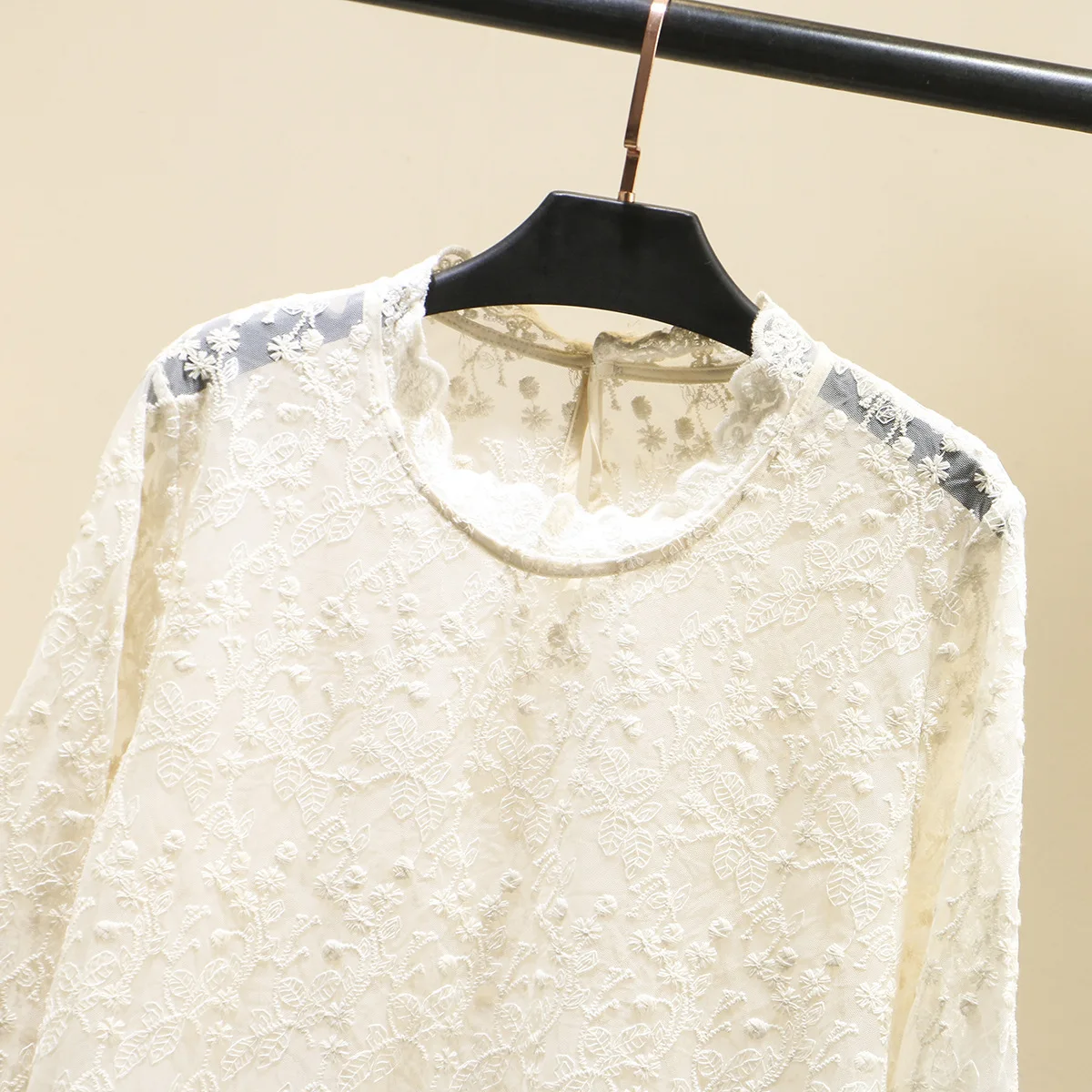 Женская футболка с длинным рукавом весна 2020 круглый вырез свободный прозрачный