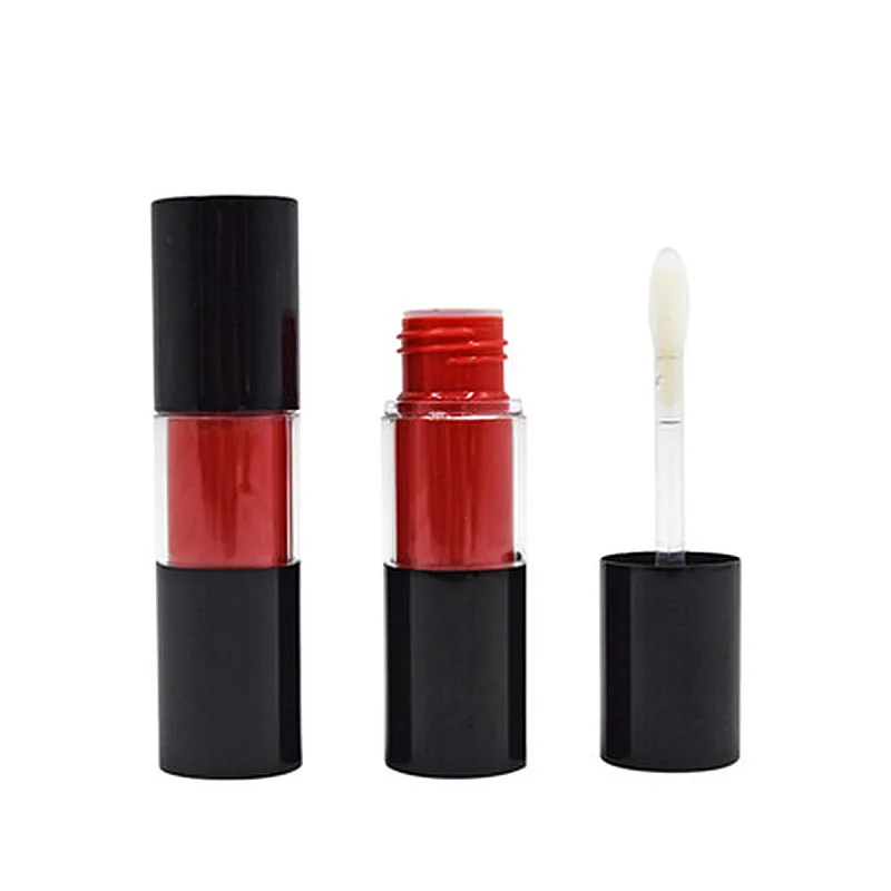 8ml ABS черная круглая труба блеск для губ пустые перезаправляемые помогает