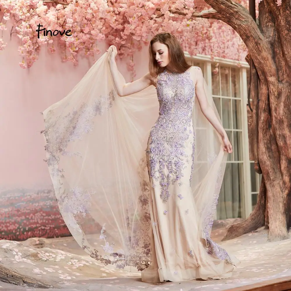 Женское вечернее платье с юбкой-годе круглым вырезом и накидкой | Свадьбы