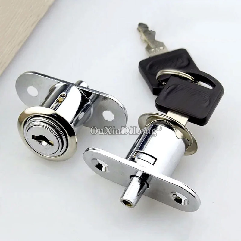 

Wholesale 100PCS Sliding Glass Cabinet Locks Shopping Mall Counter Display Cabinet Push Door Cam Locks Keys Alike/Keys Different