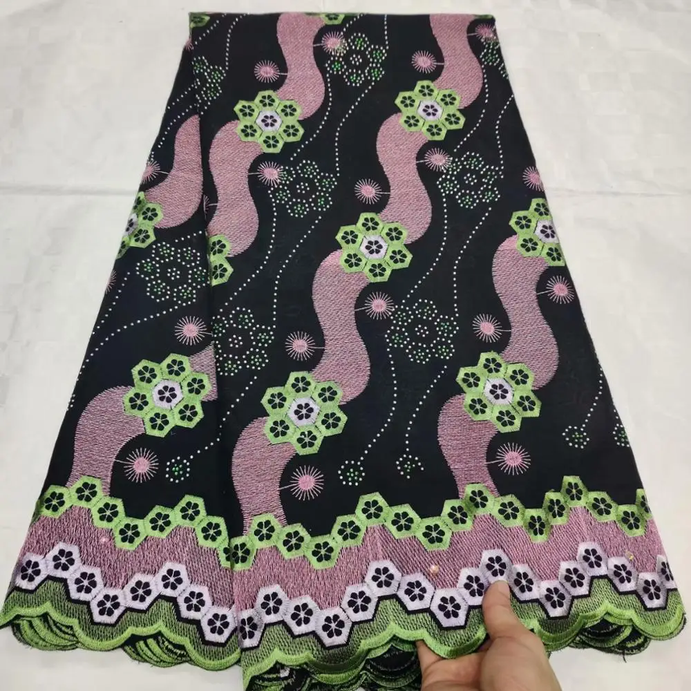 Модное черно-зеленое Африканское сухое кружево ткань высокого качества Кружева