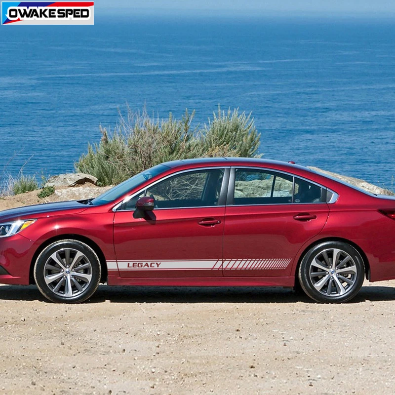 Гонки Спорт полосы автомобиля дверь боковая юбка наклейка для Subaru Legacy Авто тела