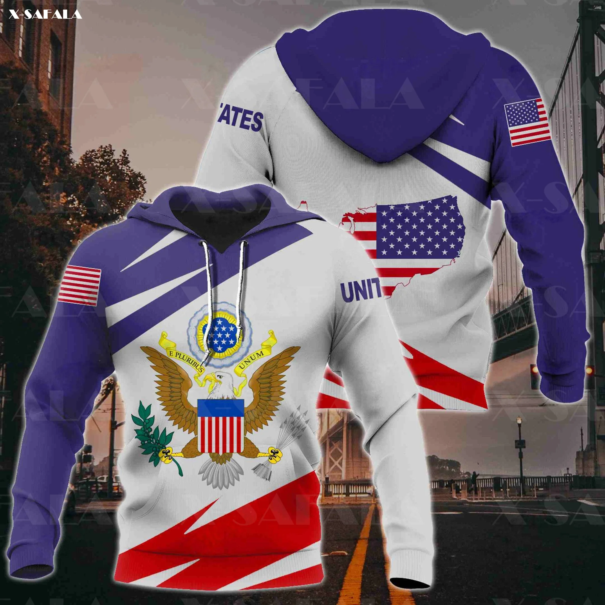 

UNITED STATES COAT OF ARMS Eagle 3D Print Zipper Hoodie Man Female Pullover Sweatshirt Hooded Jacket Jersey Tracksuits