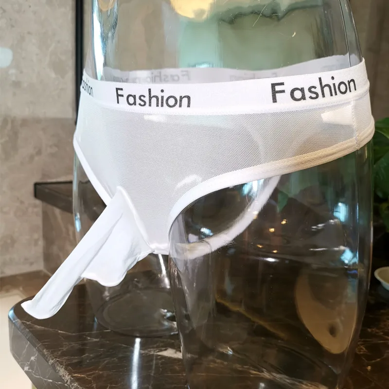 Летнее нижнее белье для мужчин с низкой посадкой Прозрачный Чистая Пряжа Гей