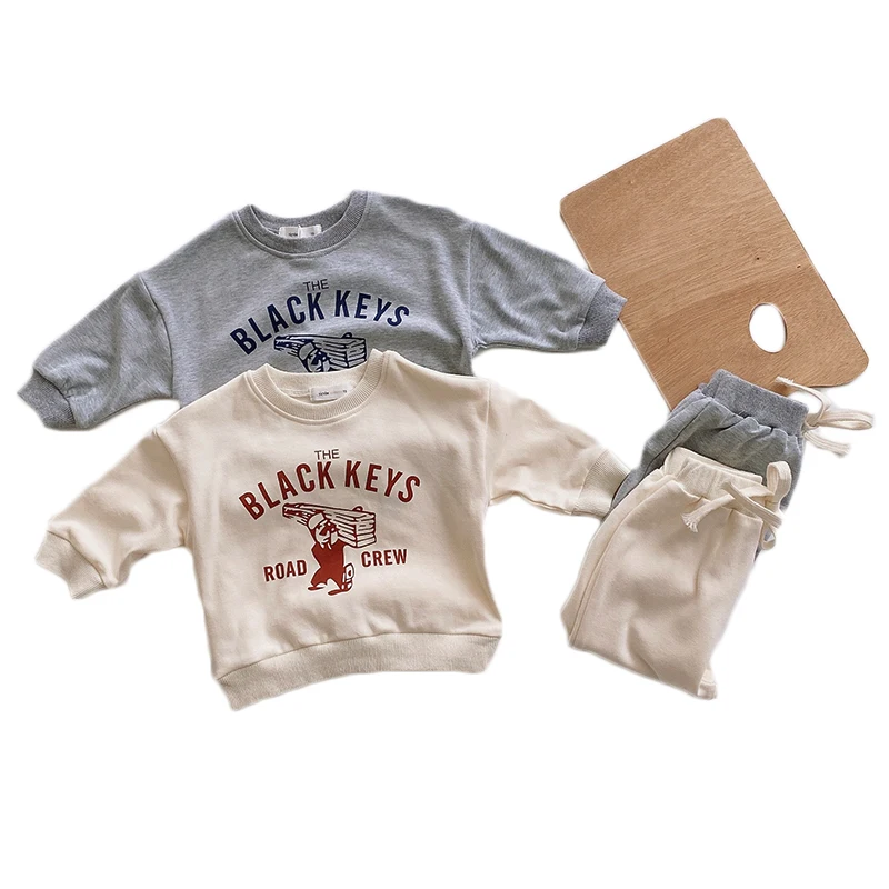 

Newborn Baby Clothing Sets Boys Cartoon Long Sleeve Sweatshirt Tops Toddler Kids Girls Harem Pants Suit Children Clothes Set