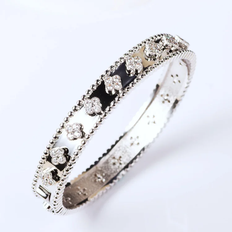 Модные женские ювелирные изделия микро CZ Полный Хрустальный полый цветок