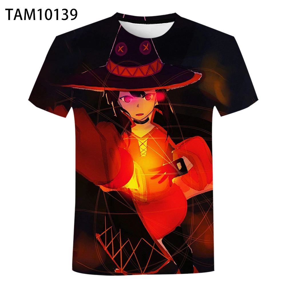 Новый стиль в Европе и Америке Konosuba мужские женские 3D цифровые печатные футболки