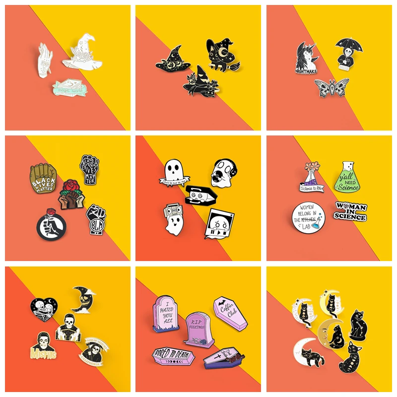 Брошь с эмалью в виде черепа 3-6 шт./компл. | Украшения и аксессуары