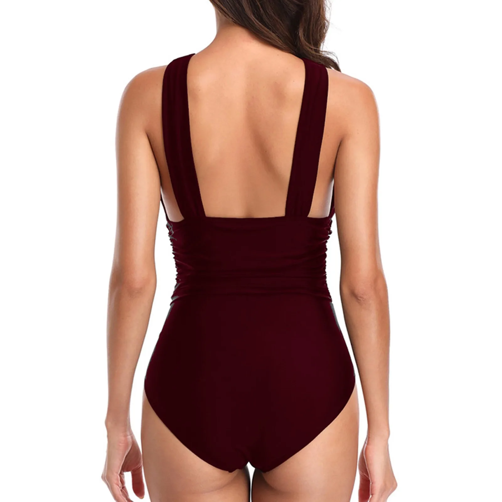 

Hot Sell One Piece Women Sports Swimwear Color Block Sports Swimsuit Patchwork Beachwear Bathing Suit Padded Monikini Body Suit