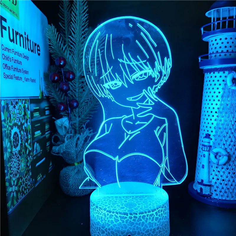 

Uzaki Chan хочет вывесить 3d Аниме ночной Светильник Акриловый СВЕТОДИОДНЫЙ Ночник детский светильник домашняя лампа Манга