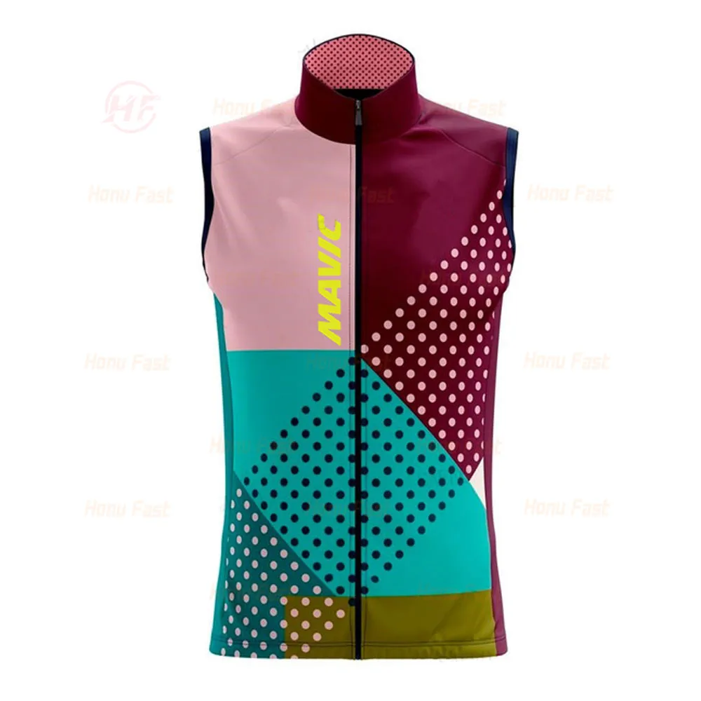 

2021 Men's Mavic Cycling Vest Pro team Windproof Bicycle Vest sleeveless lightweight Summer breathable Bicycle Jersey Ciclismo