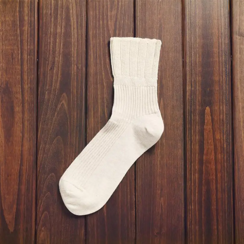 Women Solid Cotton Socks Girls Turned Cuff Socks Winter Socks Ribbed Ivory Ankle Socks Grey Crew Sock Black Red Sock 5 pairs/lot