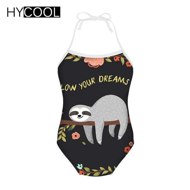 Слитный купальник HYCOOL для девочек милый детский купальный костюм с принтом