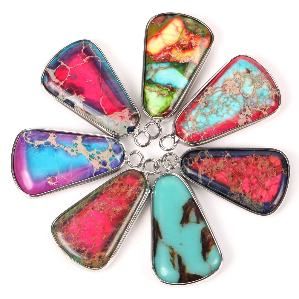 Трапециевидный морской осадок природное искусственное украшение подвеска