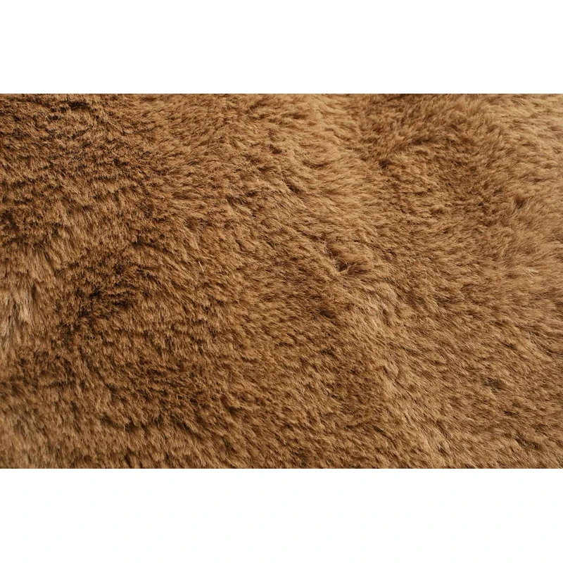 Куртка женская из искусственного кроличьего меха длинная с капюшоном | Женская