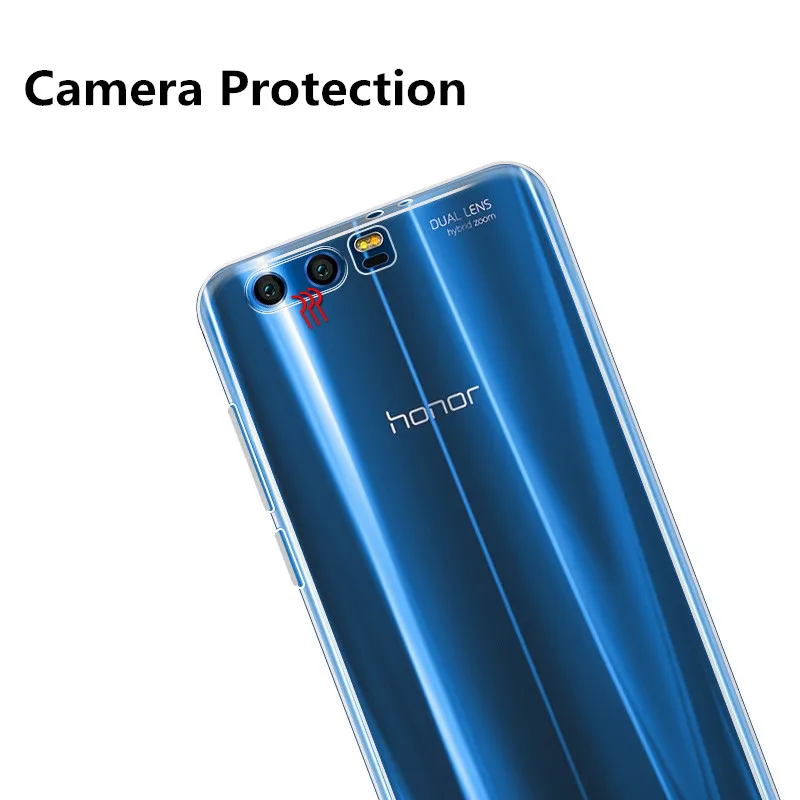 Soft TPU Case for Huawei Honor 9/9i/Lite Case Transparent Silicone Phone Back Cover 360 Protective Clear Bag Shell Honor9Lite