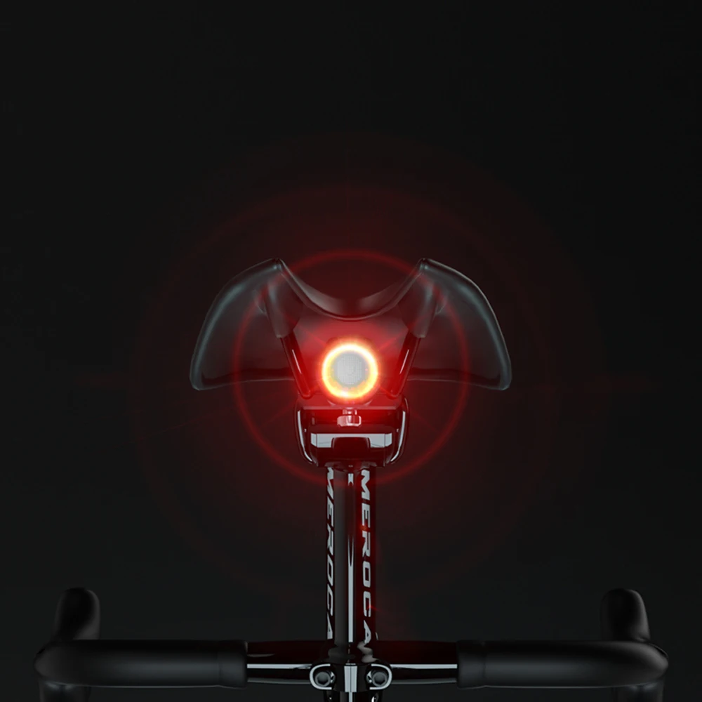 Велосипед с автоматическим тормозной светильник USB зарядка умный светодиодный