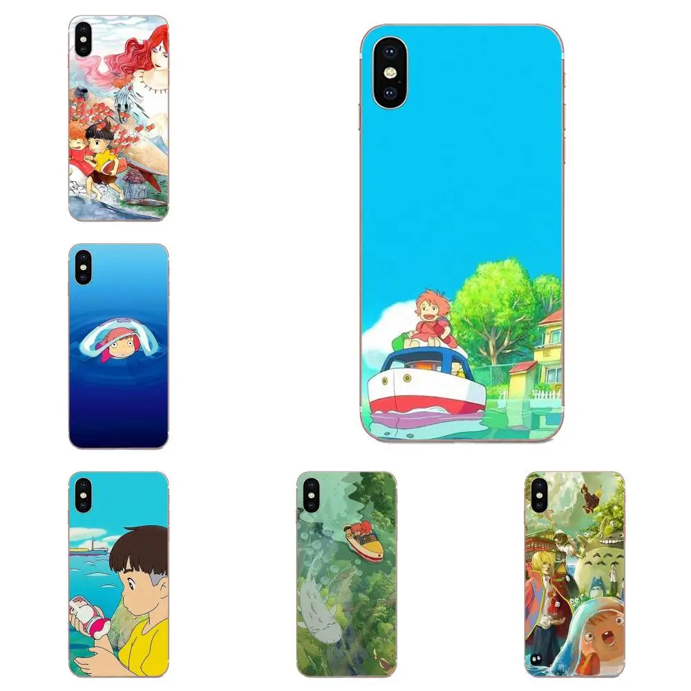 Чехол из ТПУ для телефона с изображением забавных мультфильмов Ponyo на скале LG G2 G3