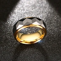 8mm men wedding band ring 100 tungsten carbide multi faceted mens jewelry promise band boyfriend