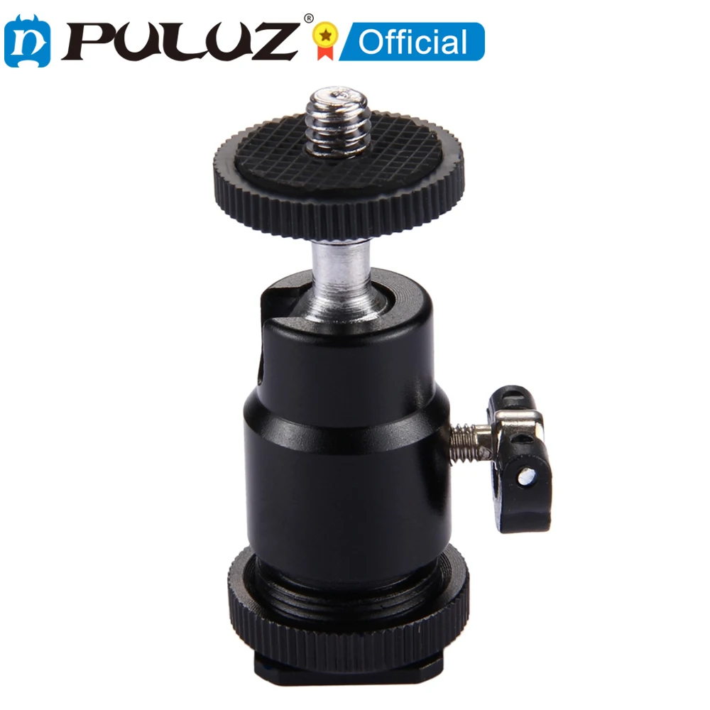

PULUZ Cold Shoe Tripod Head 1/4 inch Tripod Screw Head with Lock