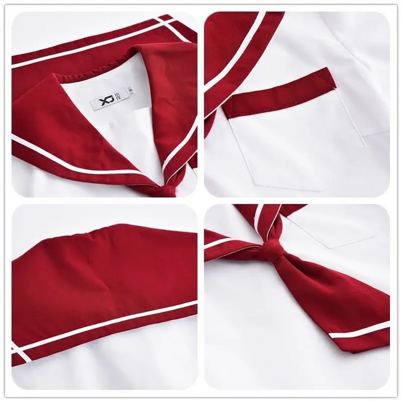 Женская школьная форма косплей матросские Костюмы красивый топ с коротким