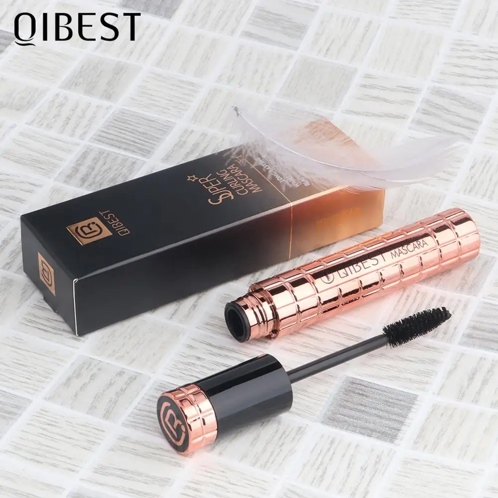 

QIBEST Fluffy Volume Express 3D Mascara Extension Long Curling Lengthening Waterproof Black Eyelash Beauty Makeup Cosmetic