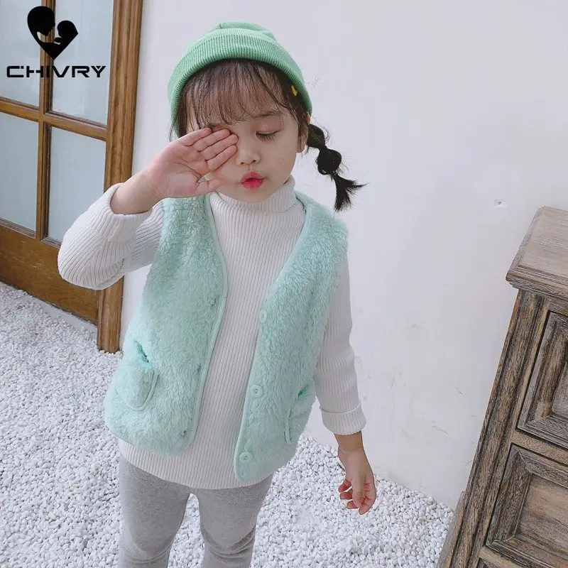 Новинка 2019 осенне зимний шерстяной жилет без рукавов для мальчиков и девочек