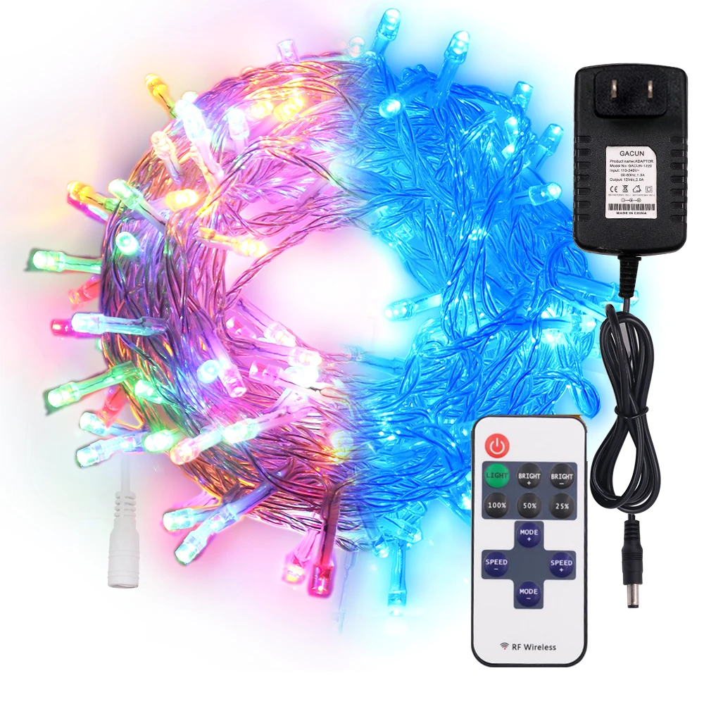 

DC 12V Garland String Light Colorful Fairy Light Waterproof Xmas Lamp for Party Wedding Christmas Tree Decor 50m 100m