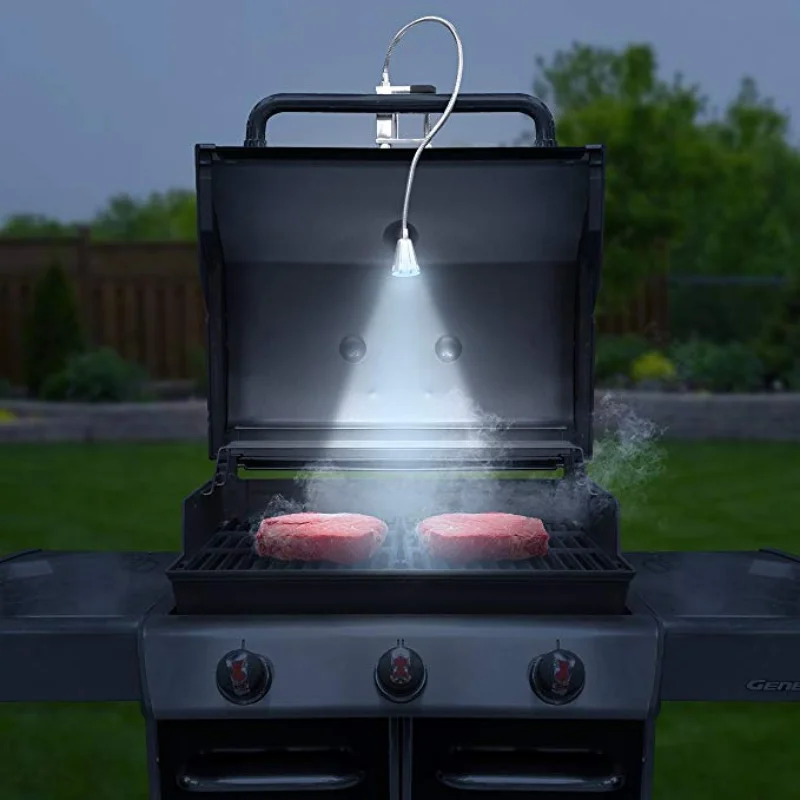 

Magnetic BBQ Grill Light Adjustable 360 Degree Flexible Gooseneck Screw Clamp for Party Office Outdoor Indoor Barbeque tools