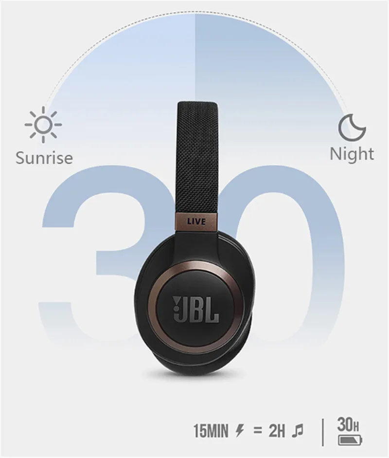 JBL LIVE 650BTNC Bluetooth наушники аудио шумоподавление AI Smart Voice беспроводные наушники для сотового телефона динамическая игровая гарнитура