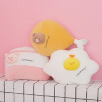 kawaii simulation plush food chicken leg pillow toys cute cushion girl sleeping pillow super soft rilakkuma cat plush doll