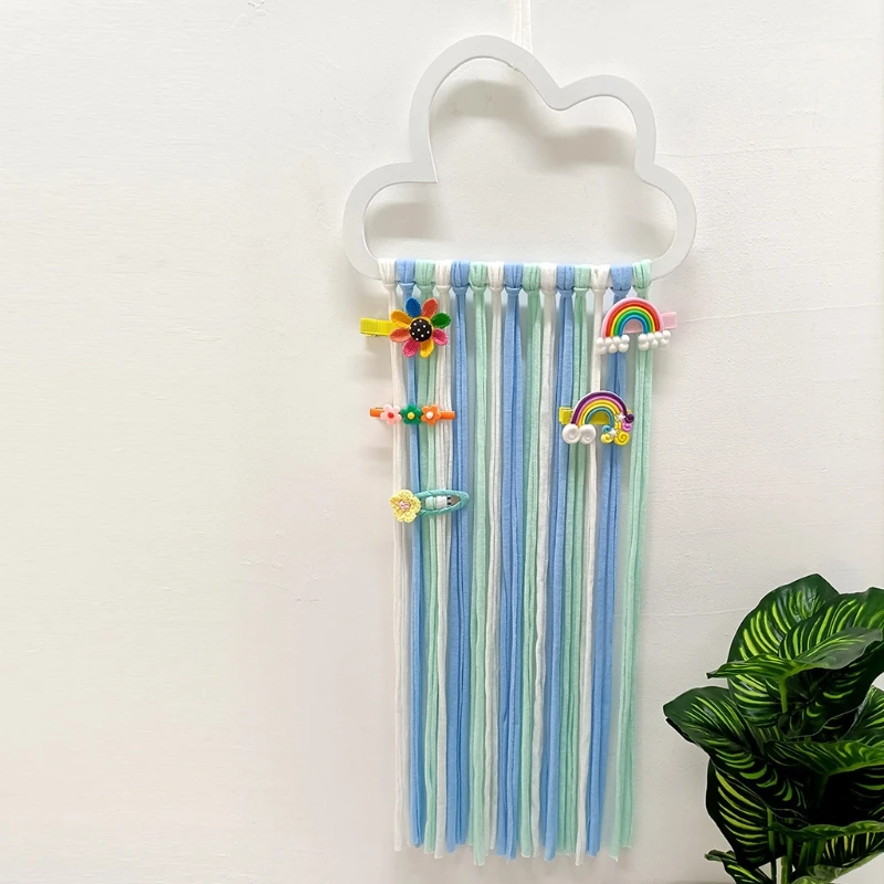 Smiley Cloud Радужная подвеска в форме арки макраме искусство настенный Декор для дома