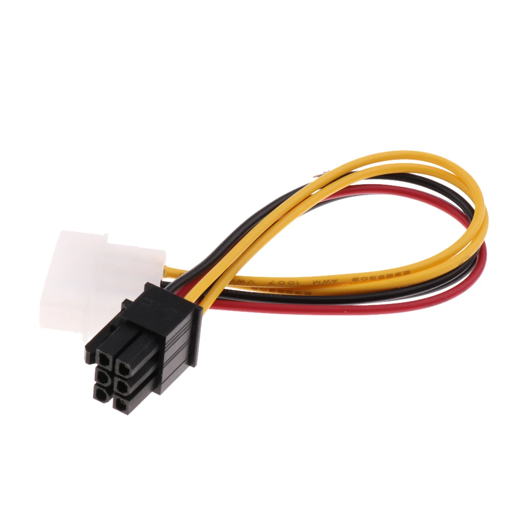 

4 Pin to 6Pin Power Supply Cable for CPU Splitter PCI-E Graphics Card,Power Extension Cable