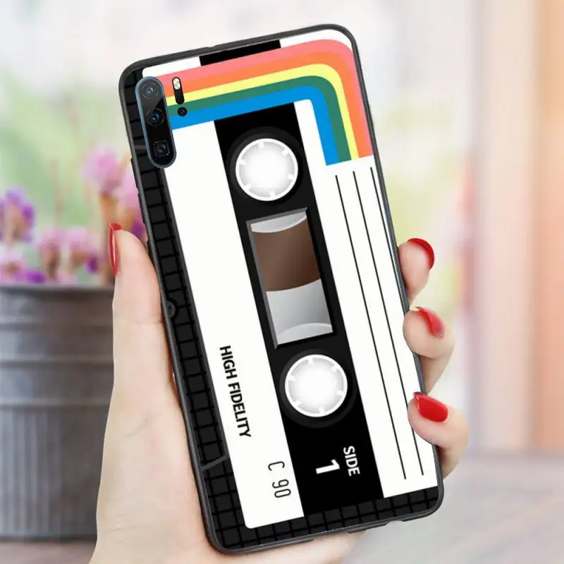 

Retro Cassette Tape pattern Phone Case For Huawei honor Mate P 10 20 30 40 i 9 8 pro x Lite smart 2019 nova 5t