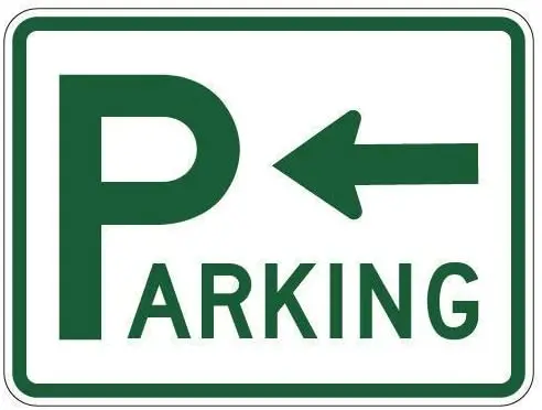 

Metal Sign Great Aluminum Tin Sign Big P Parking Lot Signs with Left Arrow Sign 12" X 8"