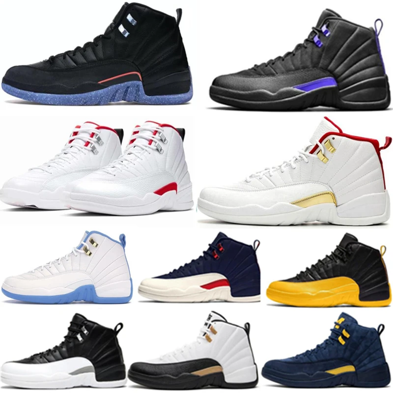 

Basketball Shoes 12 12s Men University Blue Low Easter White Dark Grey Royal Blue Reverse Taxi Playoff Sport Sneakers Trainer