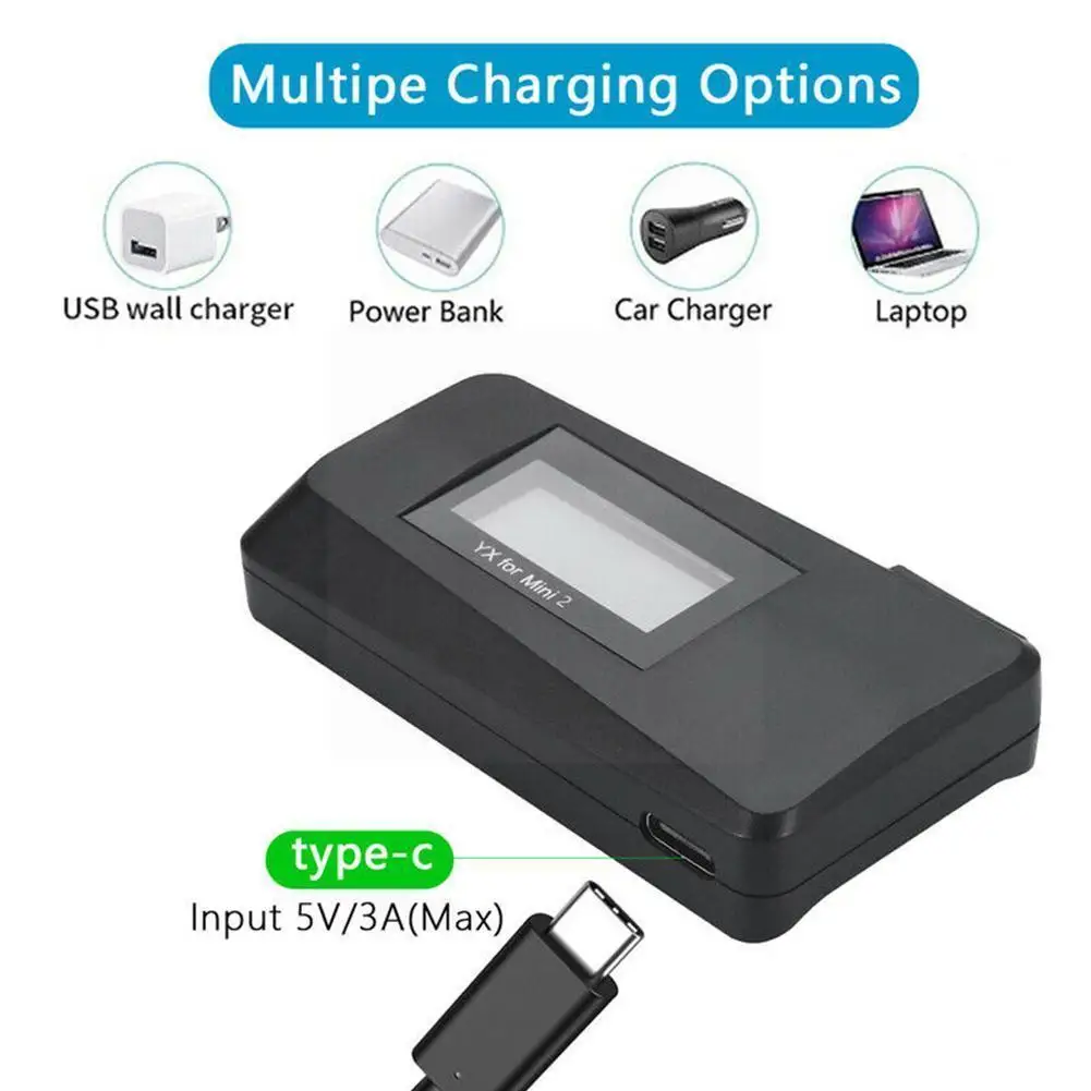

The 2021 New Model For Mini 2 Dedicated Digital Display Battery Usb Charger And Remote Control I9y2