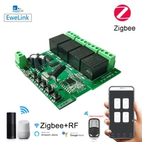 10a ewelink zigbee 3 0 relay module remote control light switch work with alexa google home tuya smart hub gateway bridge