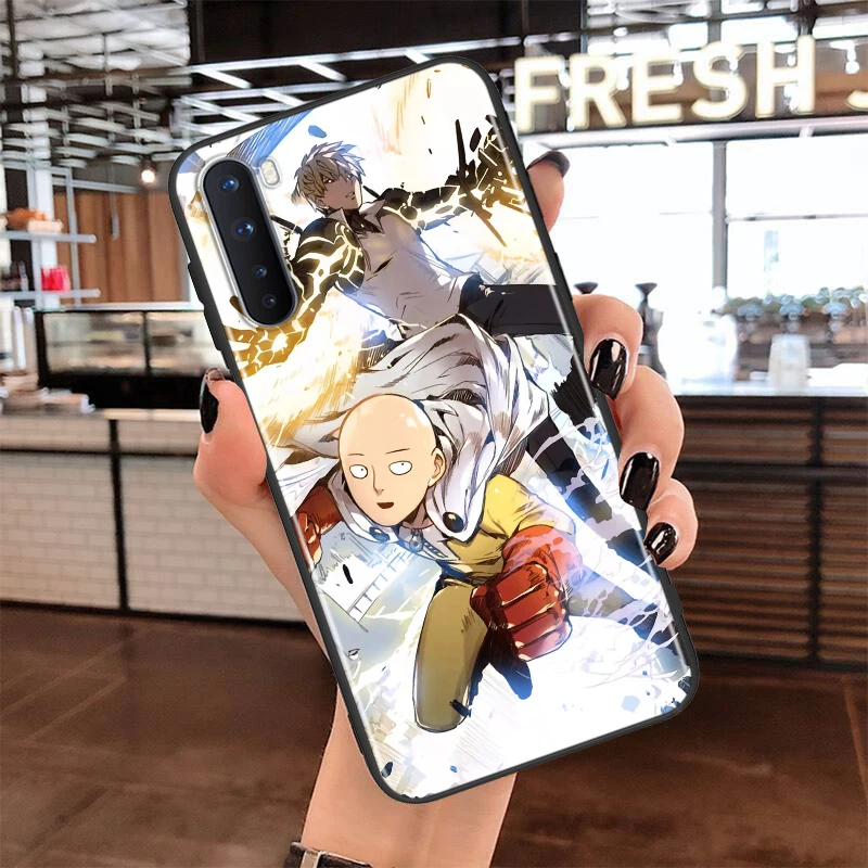 

Soft TPU Cover Cartoon Anime One Punch for OnePlus Nord N100 N10 8T 8 7T 7 6T 6 5T Pro Black Phone Case
