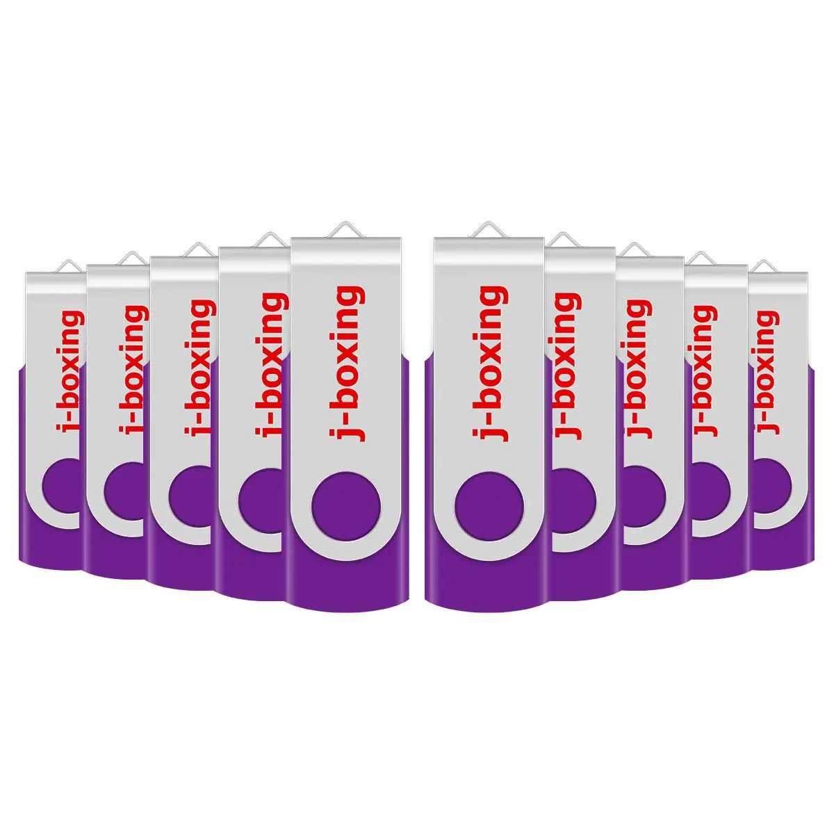 

J-boxing Purple 32GB USB Flash Drive Metal Swivel Memory Stick Rotating Pen Drive Thumb Storage 1GB 2GB 4GB 8GB 16GB 10PCS/Pack