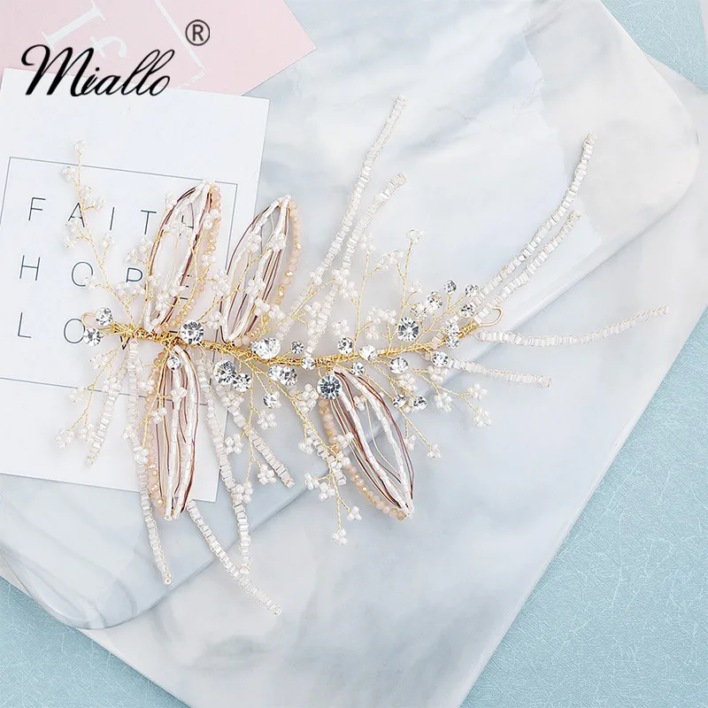Miallo 2019 новейшие маленькие цветы заколки для волос Свадебные украшения Стразы