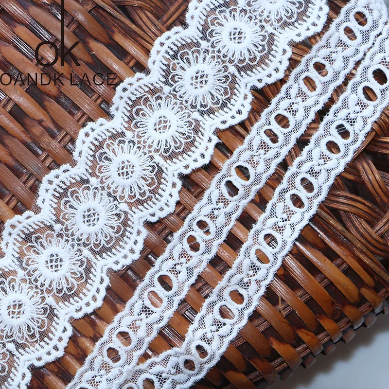 2 ярда белая кружевная ткань ширина 5 см|Кружево| |