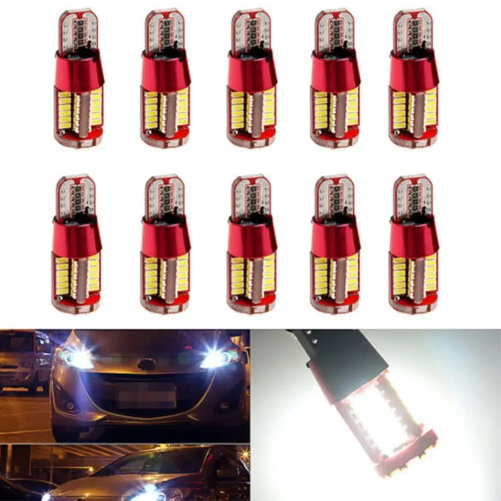 2 шт. T10 168 192 W5W 57 SMD 3014 Светодиодный Canbus без ошибок габаритный автомобильный фонарь