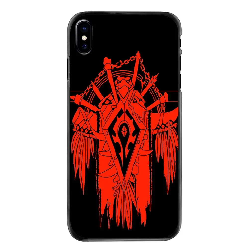 Пластиковый черный чехол для игры WOW World of Warcraft horde samsung Galaxy Note 2 3 4 5 S2 S3 S4 S5 MINI S6 S7 edge S9
