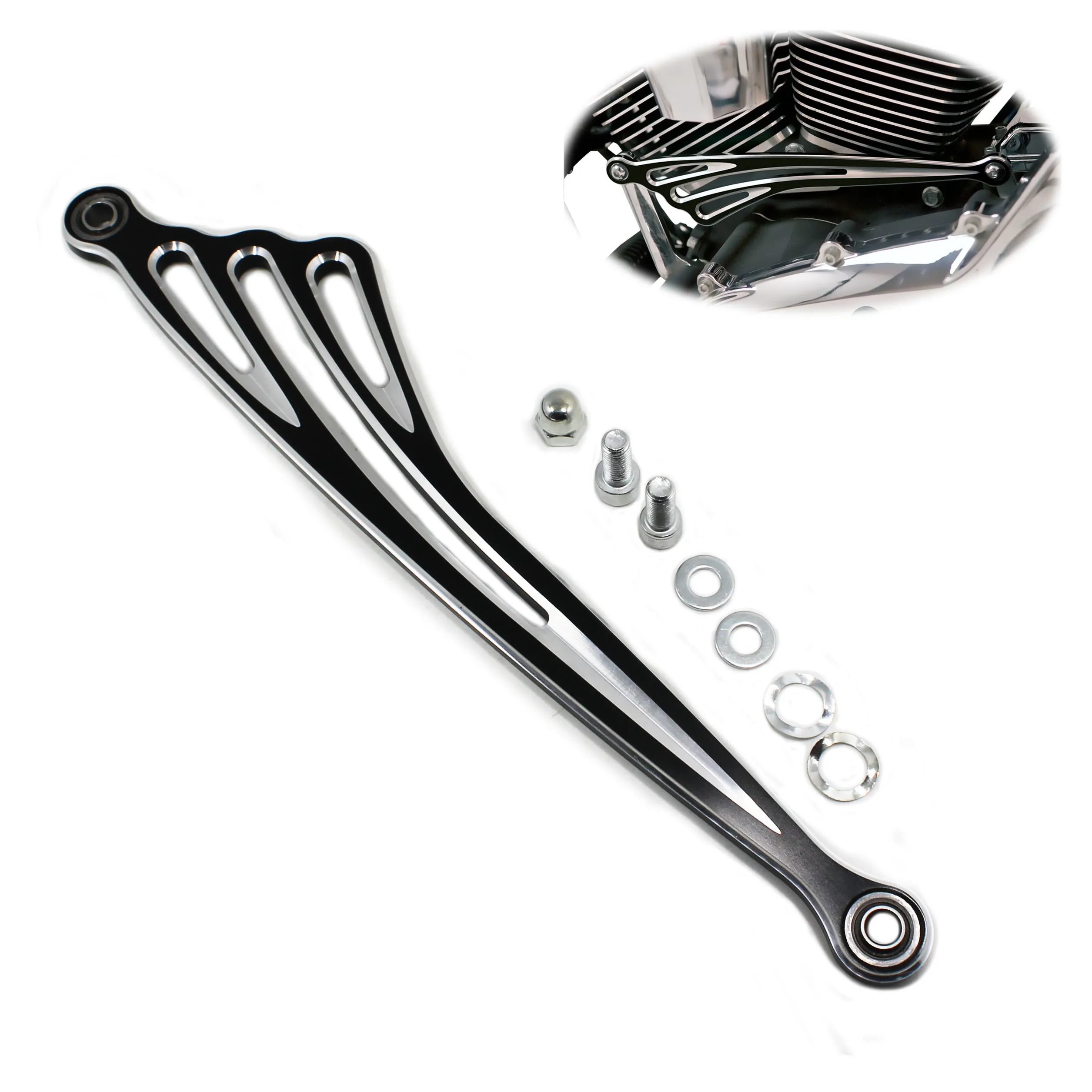 

Мотоциклетный рычаг переключения передач с ЧПУ, рычаг переключения передач, черный/хромированный для Harley Touring Street Glide Road King 1986-2025 Softail