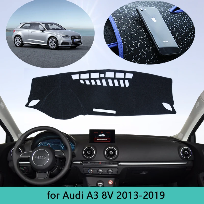 

Car Dashboard Carpet Cover For Audi A3 8V 2013~2019 Dash Mat Cape Anti-dirty Sun Shade Dashmat Automotive interior Rug 2014 2015