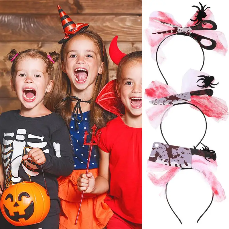 

3 Pcs Headband Halloween Hair Hoop Hair Hoop Bloody Headband Halloween Bloody Headdress for Bar Decor Party