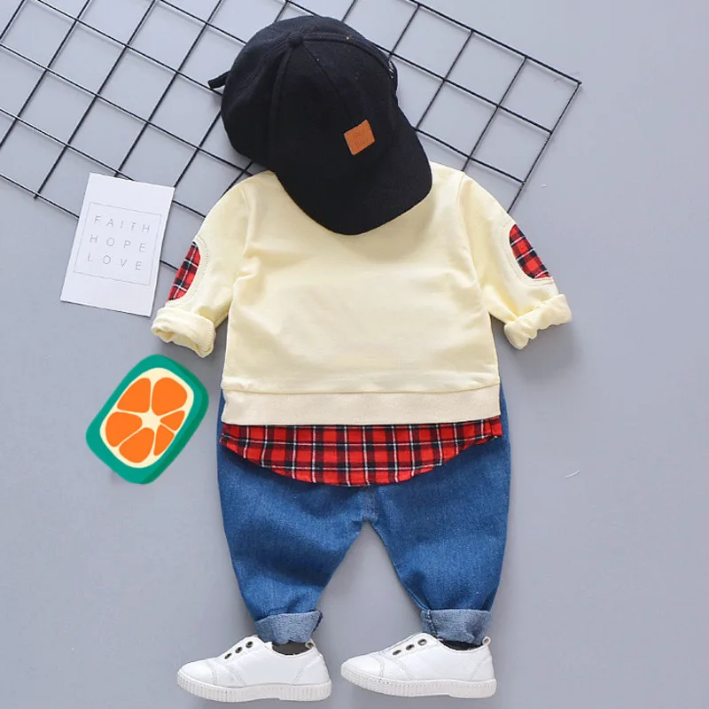 2 шт./компл. детский хлопковый спортивный костюм из футболки и брюк|Комплекты